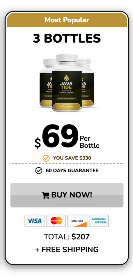 Javatide™ 3 bottles pricing